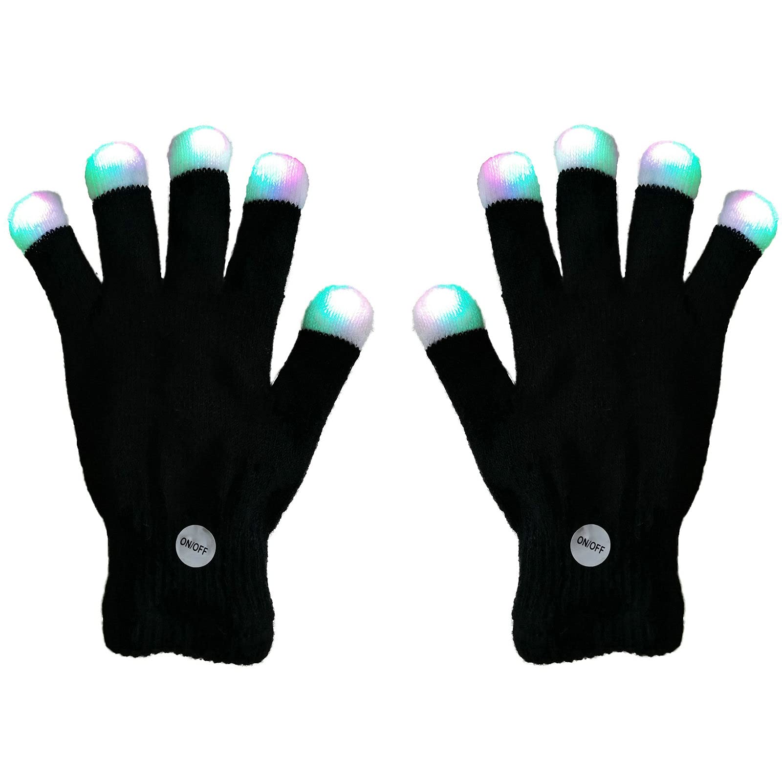 XISFORX 7-color LED gloves for vivid glow at performances