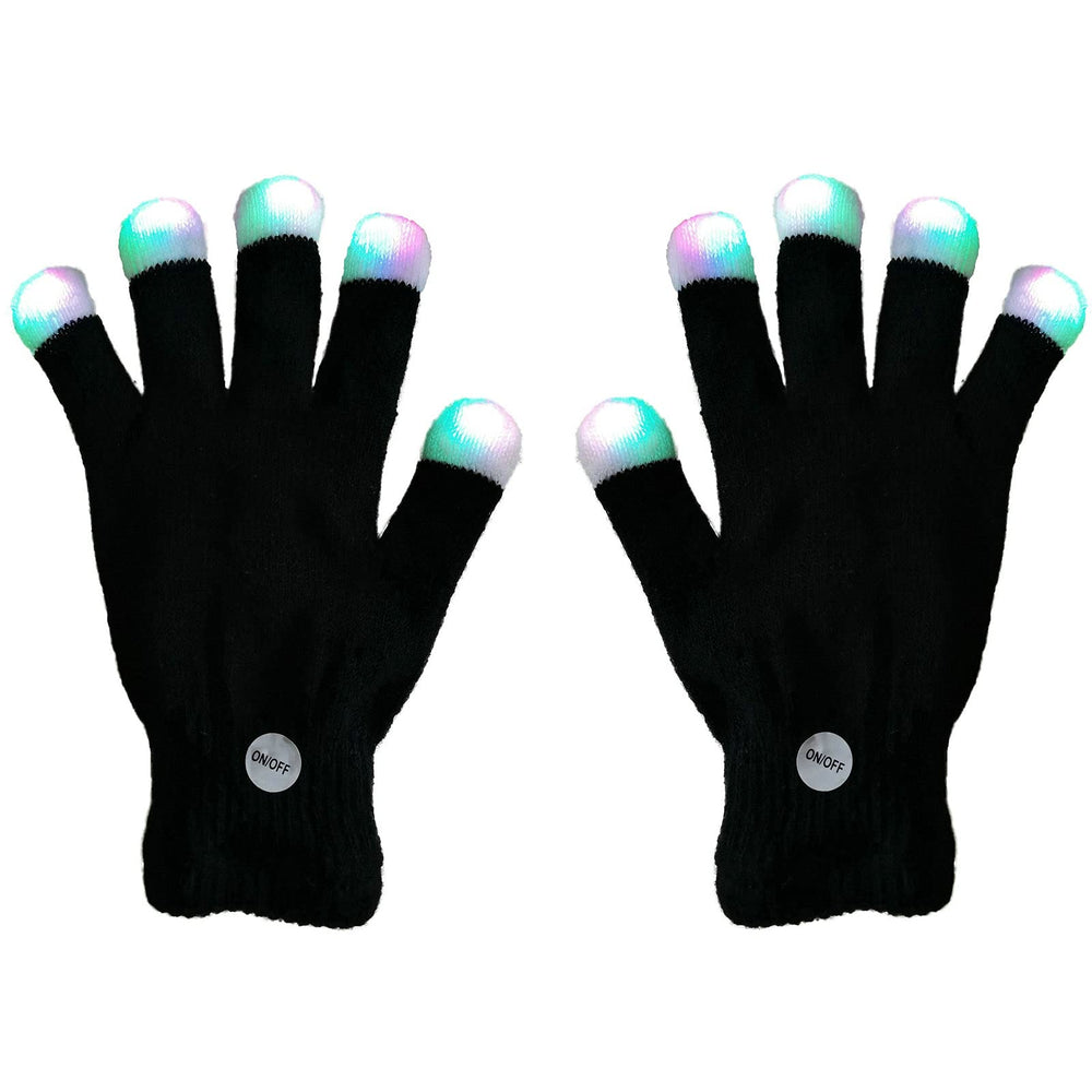 XISFORX 7-color LED gloves for vivid glow at performances