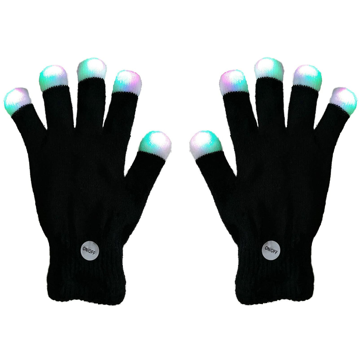 XISFORX 7-color LED gloves for vivid glow at performances