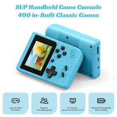 Xiskt mini retro handheld console with 3-inch screen for crisp portable play