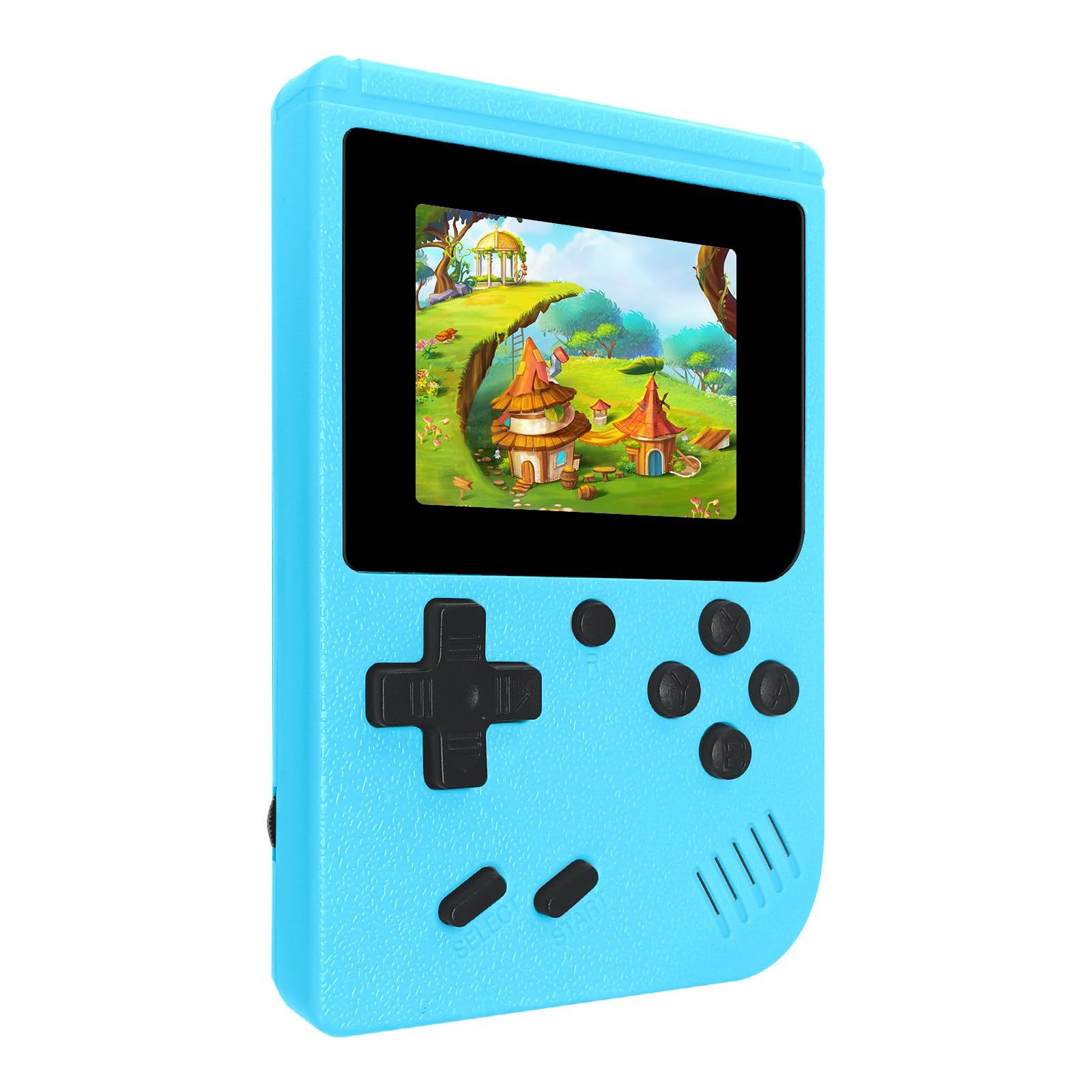 Xiskt mini retro handheld console blue front for on-the-go gaming