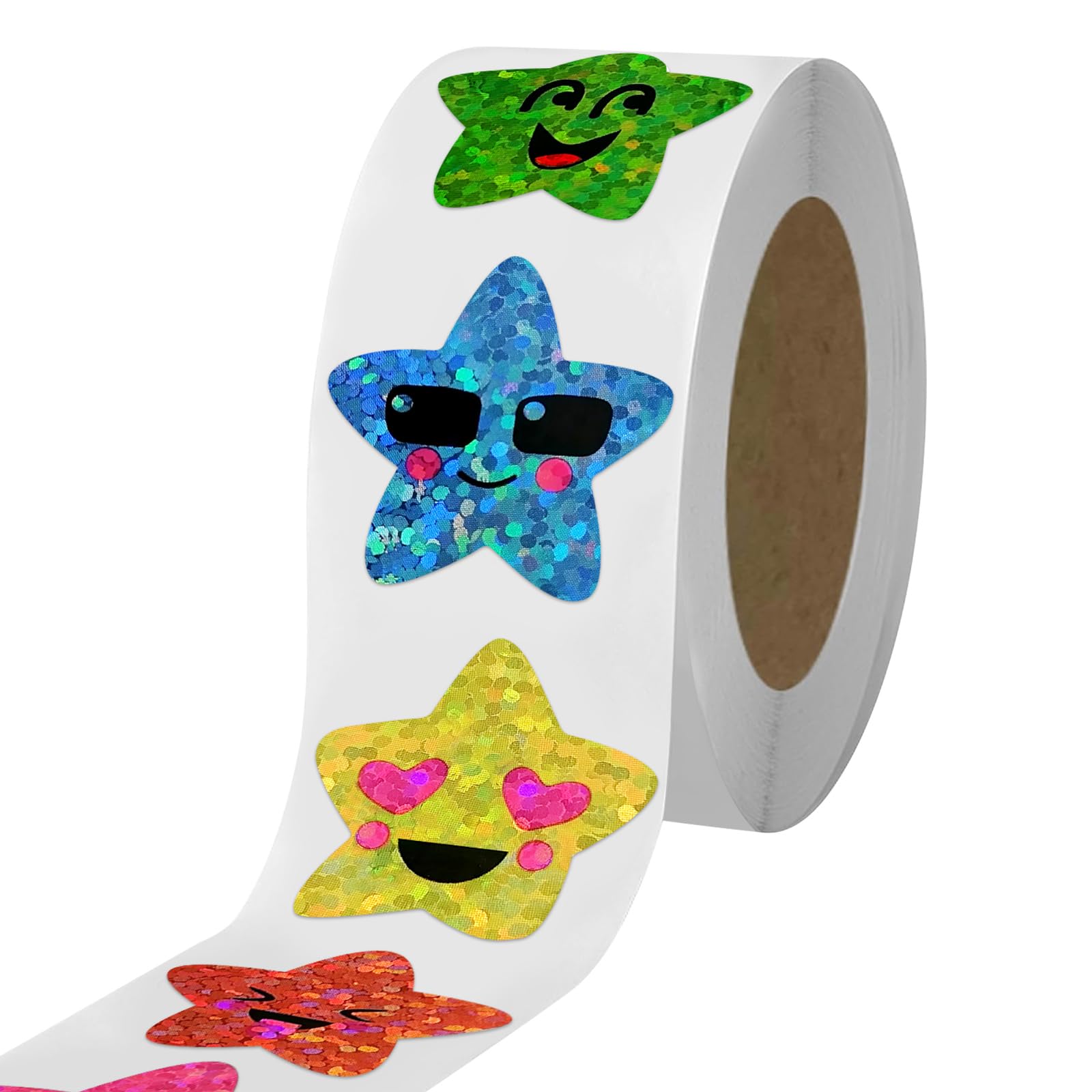 XITDW 700Pcs smiley star stickers roll for classroom rewards and crafts