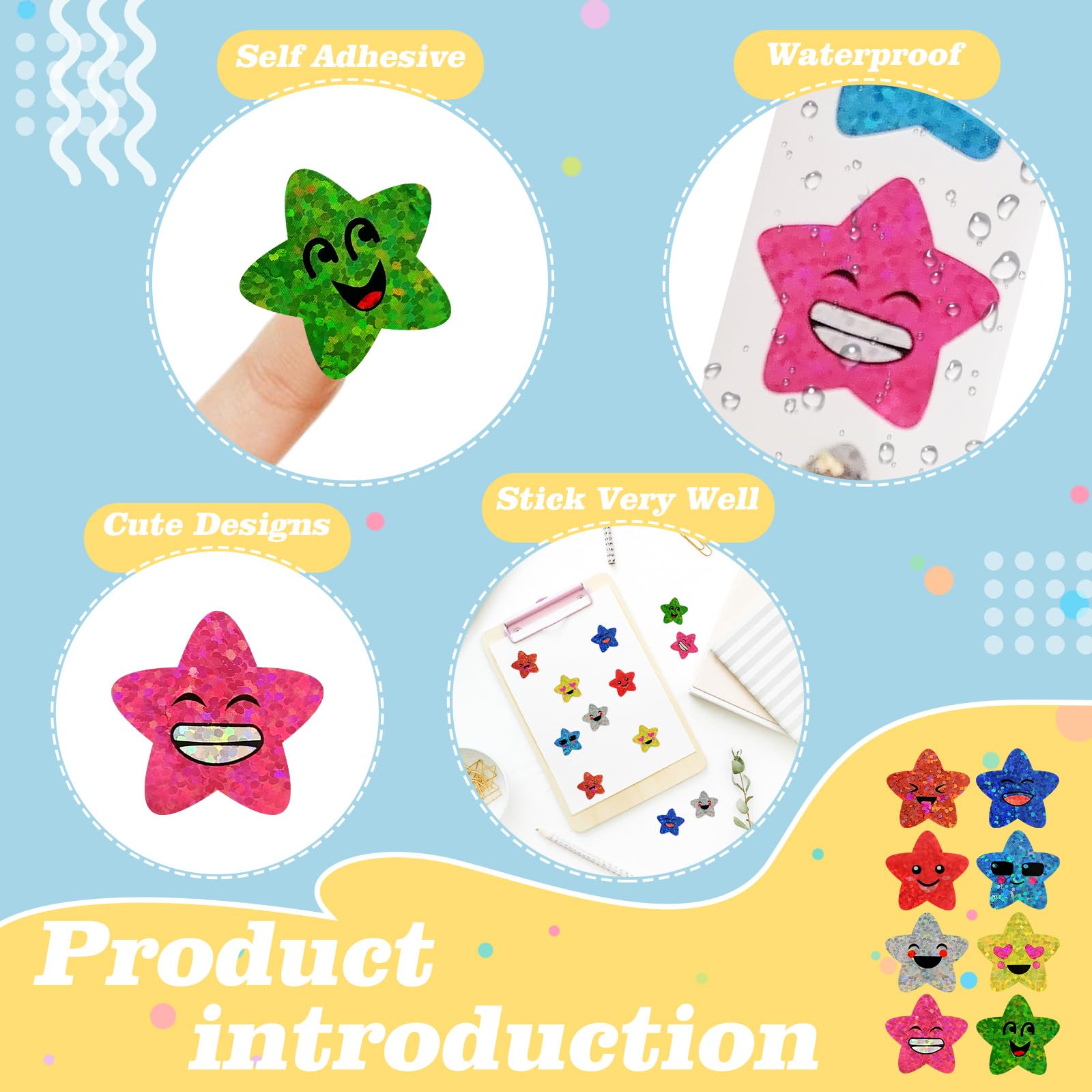 Eight colors foil stars for planners and notebooks by XITDW