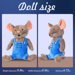 XIUMON 9.8-inch mouse plush, perfect for hugs and imaginative play.