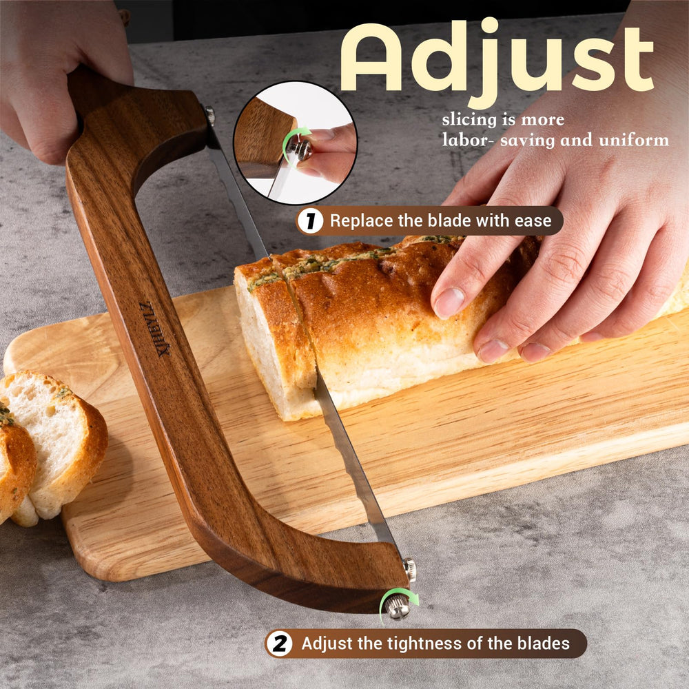 XJHEYLZ wooden handle with ergonomic bow design for comfortable grip