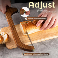 XJHEYLZ wooden handle with ergonomic bow design for comfortable grip
