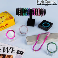 XJRLUK 48-color glass bead palette for versatile crafts