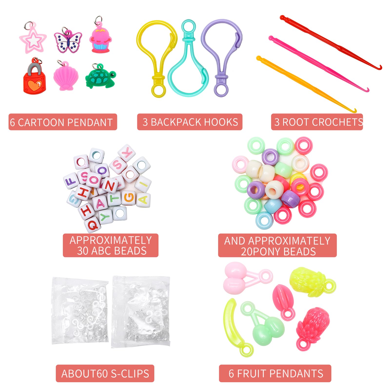XKDOUS rubber bands laid out for bright bracelet designs.