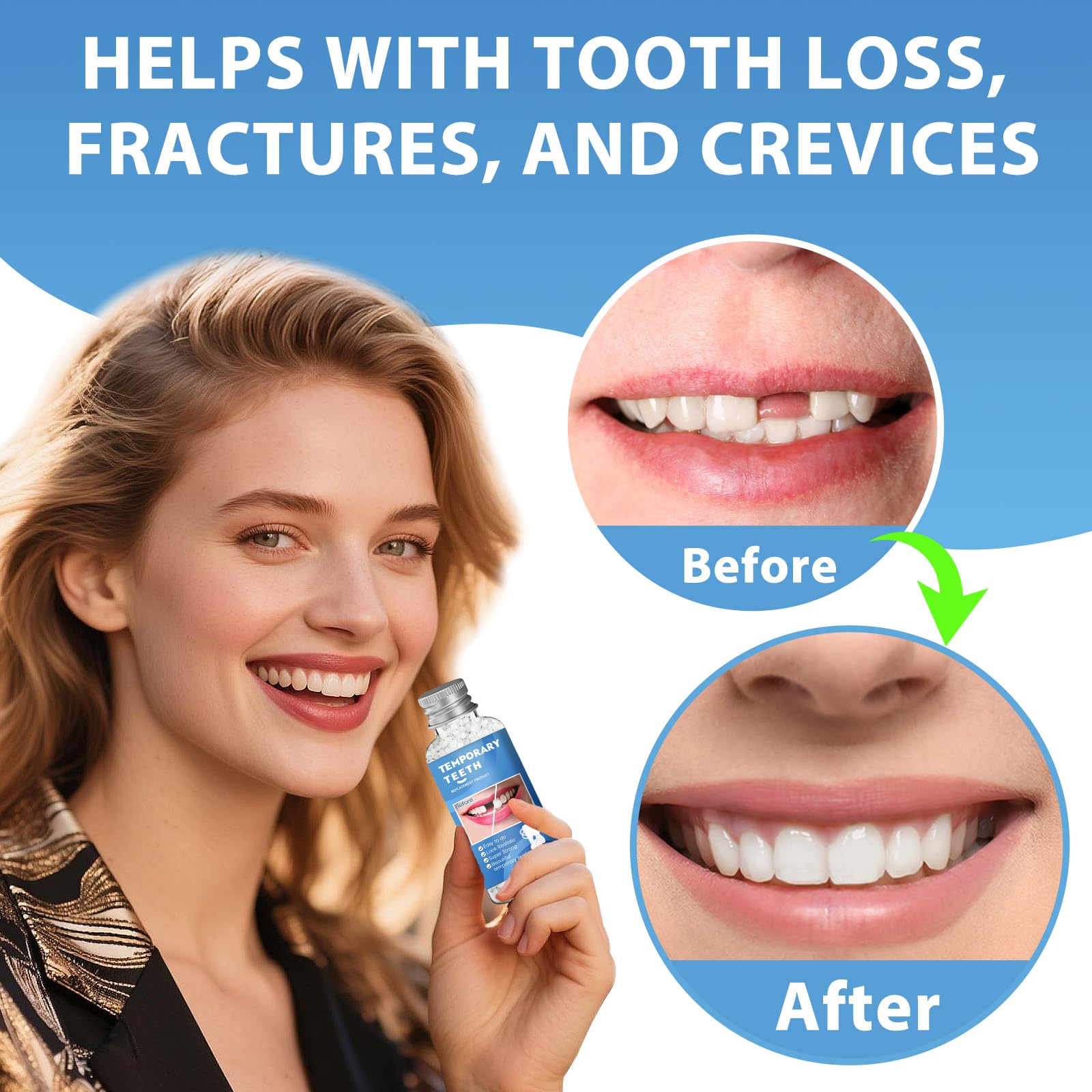 XLMCWT color matching beads close to real tooth shade