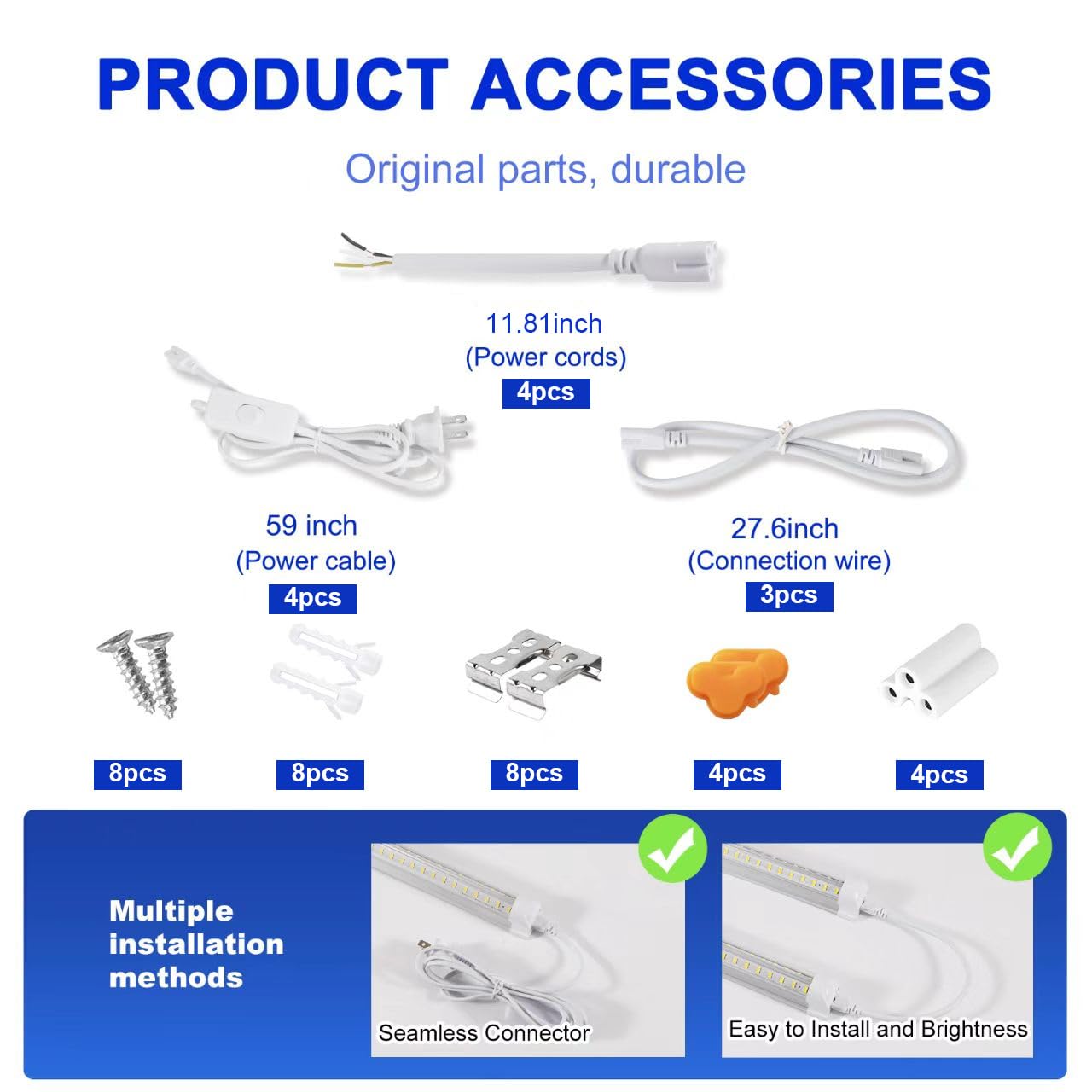 XLNYUUI Led Shop Light 4ft is shown in a workshop setup for installation.
