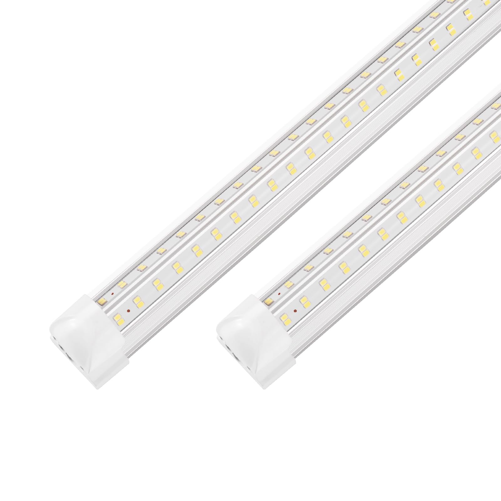XLNYUUI LED shop lights with V-shape for wide, efficient garage illumination.