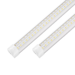 XLNYUUI LED shop lights with V-shape for wide, efficient garage illumination.