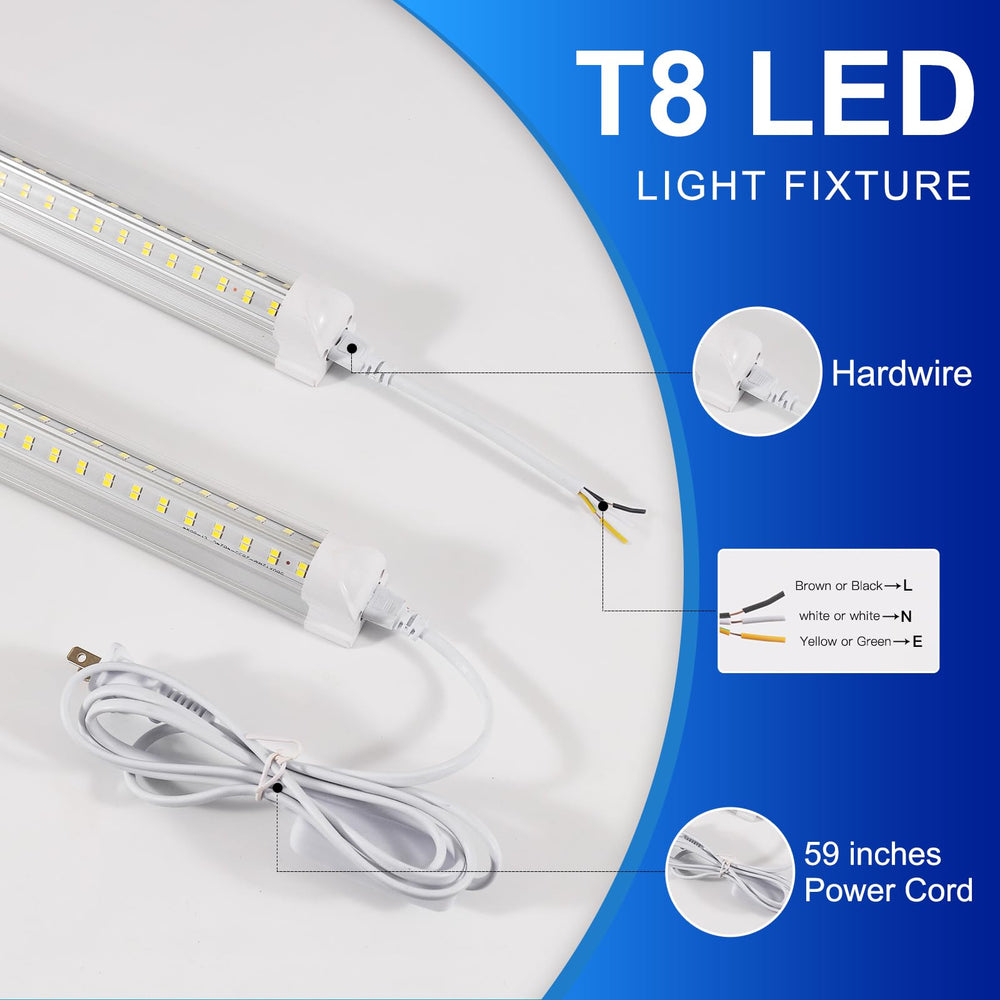 XLNYUUI LED shop lights feature 270-degree emission for even coverage.