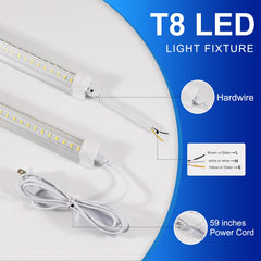 XLNYUUI LED shop lights feature 270-degree emission for even coverage.