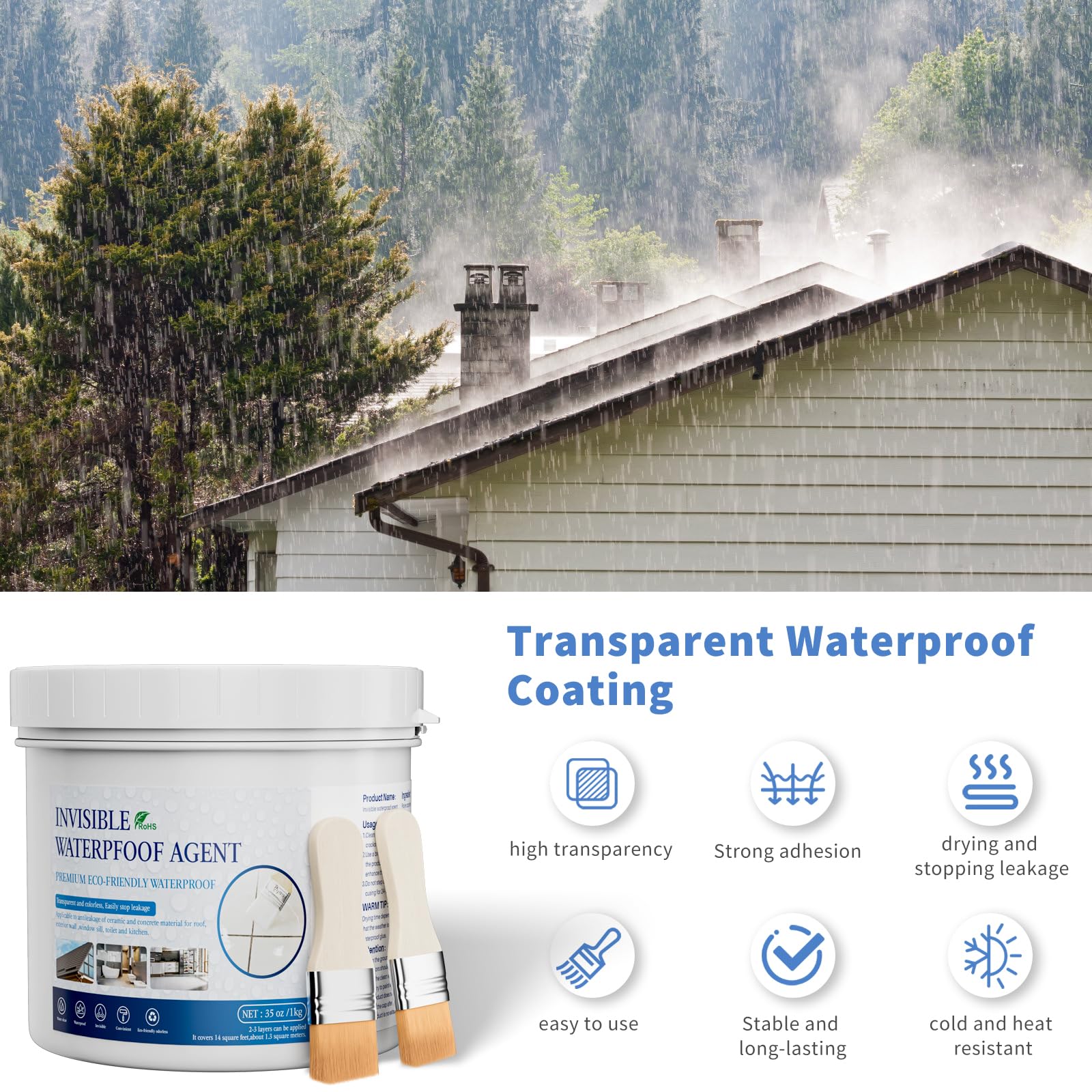 Xmntdo suitable for indoor and outdoor use on roofs, walls, and bathrooms