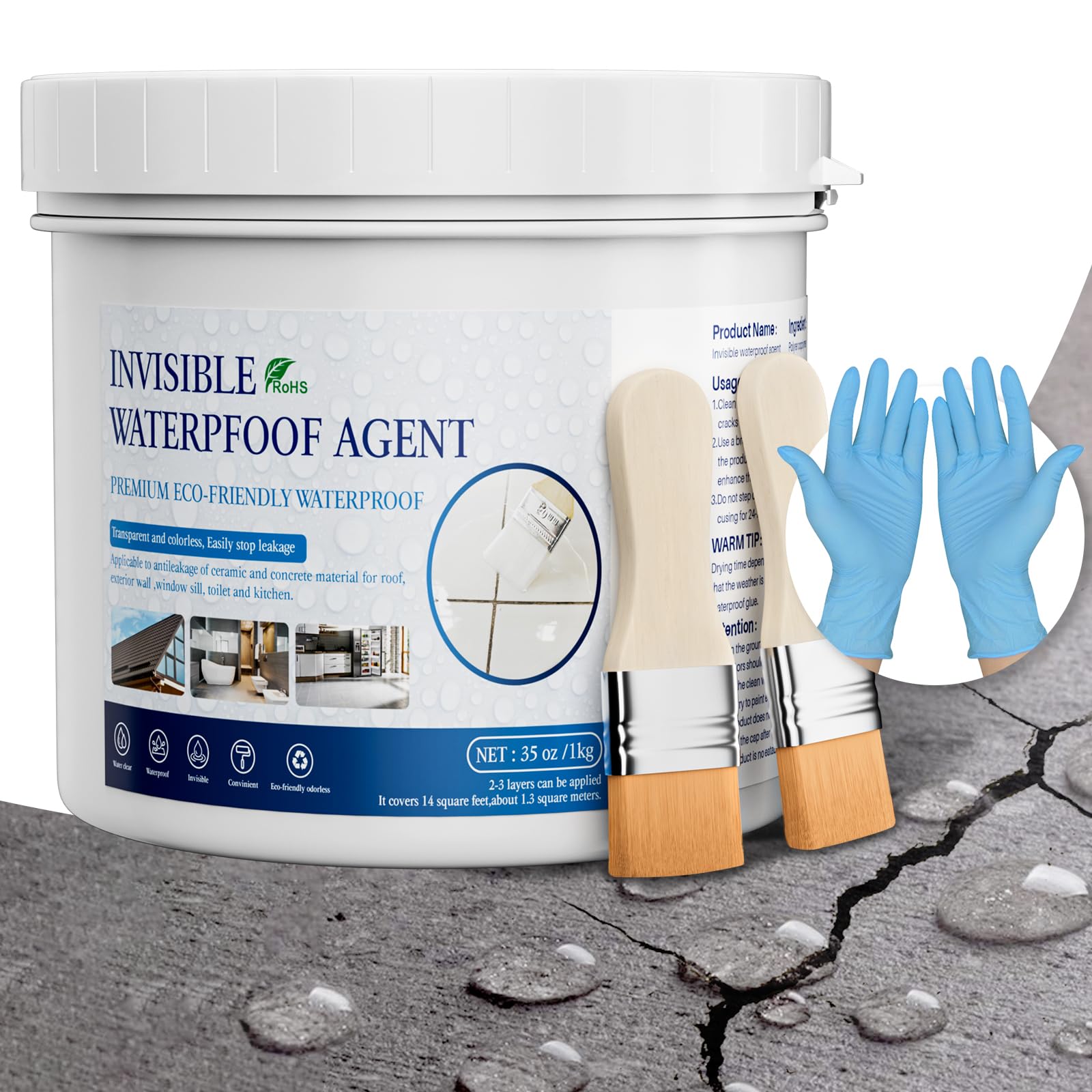 Xmntdo invisible waterproof agent bottle for easy crack sealing