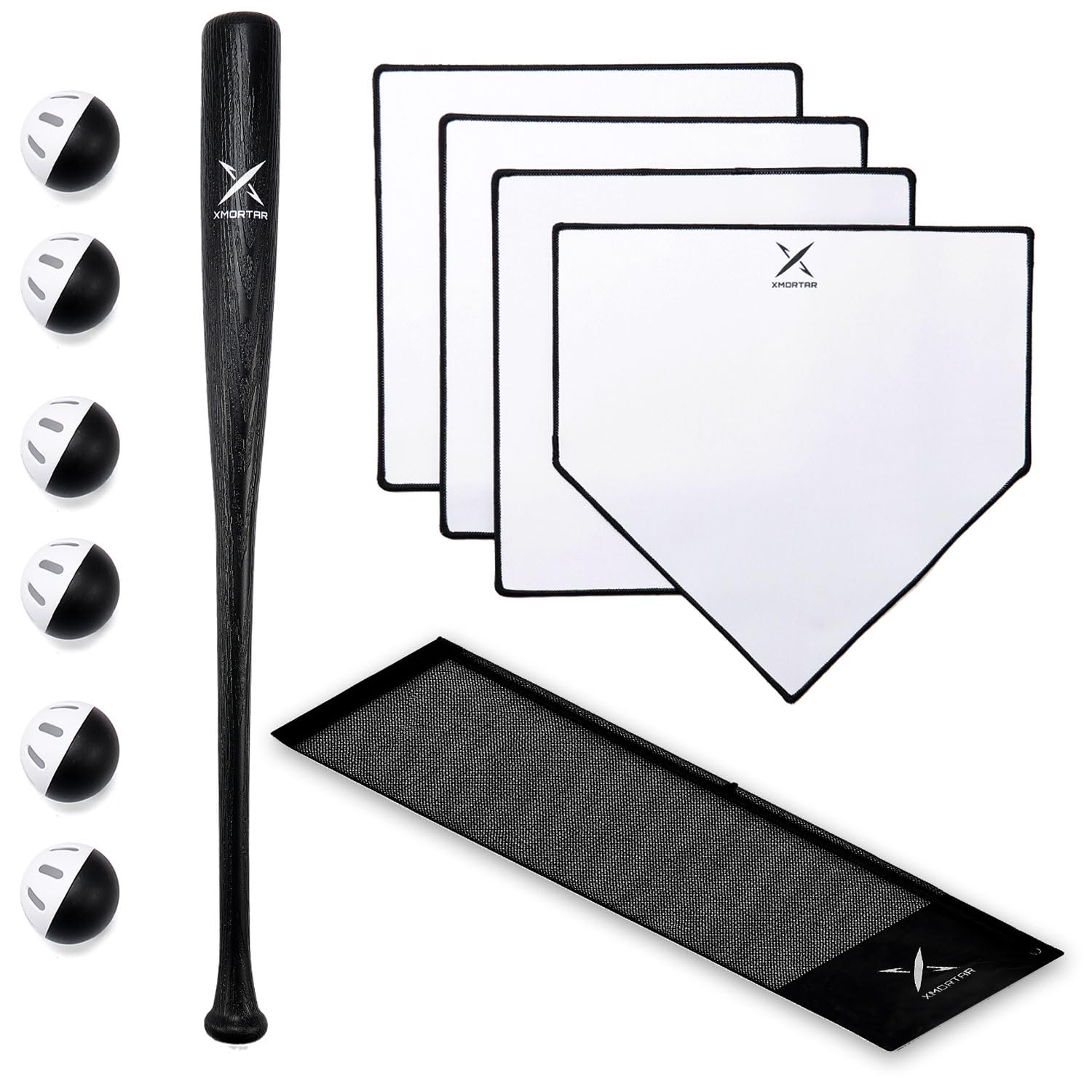 Xmortar Grand Slam bat close-up reveals wood-grain texture for a pro feel.