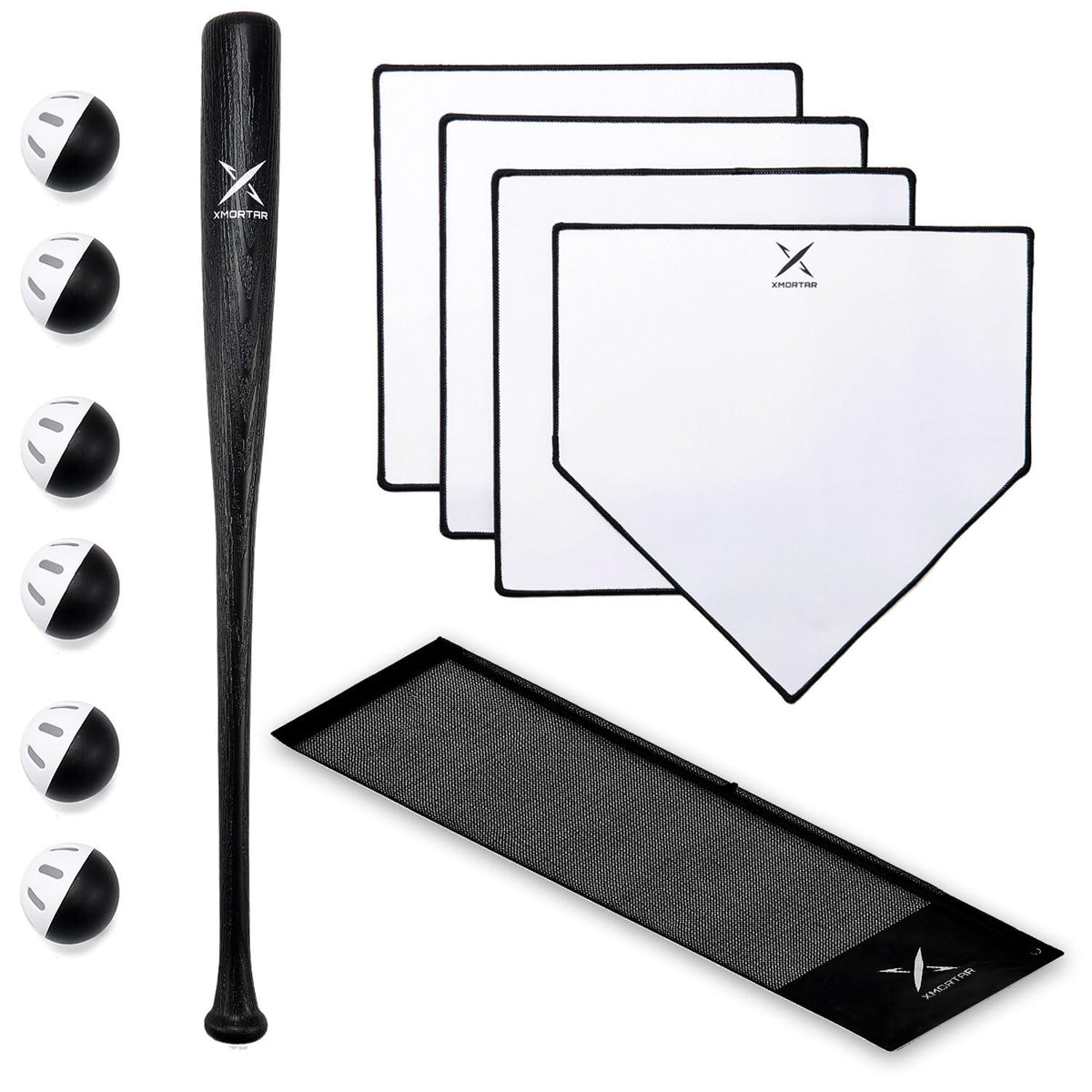 Xmortar Grand Slam bat close-up reveals wood-grain texture for a pro feel.