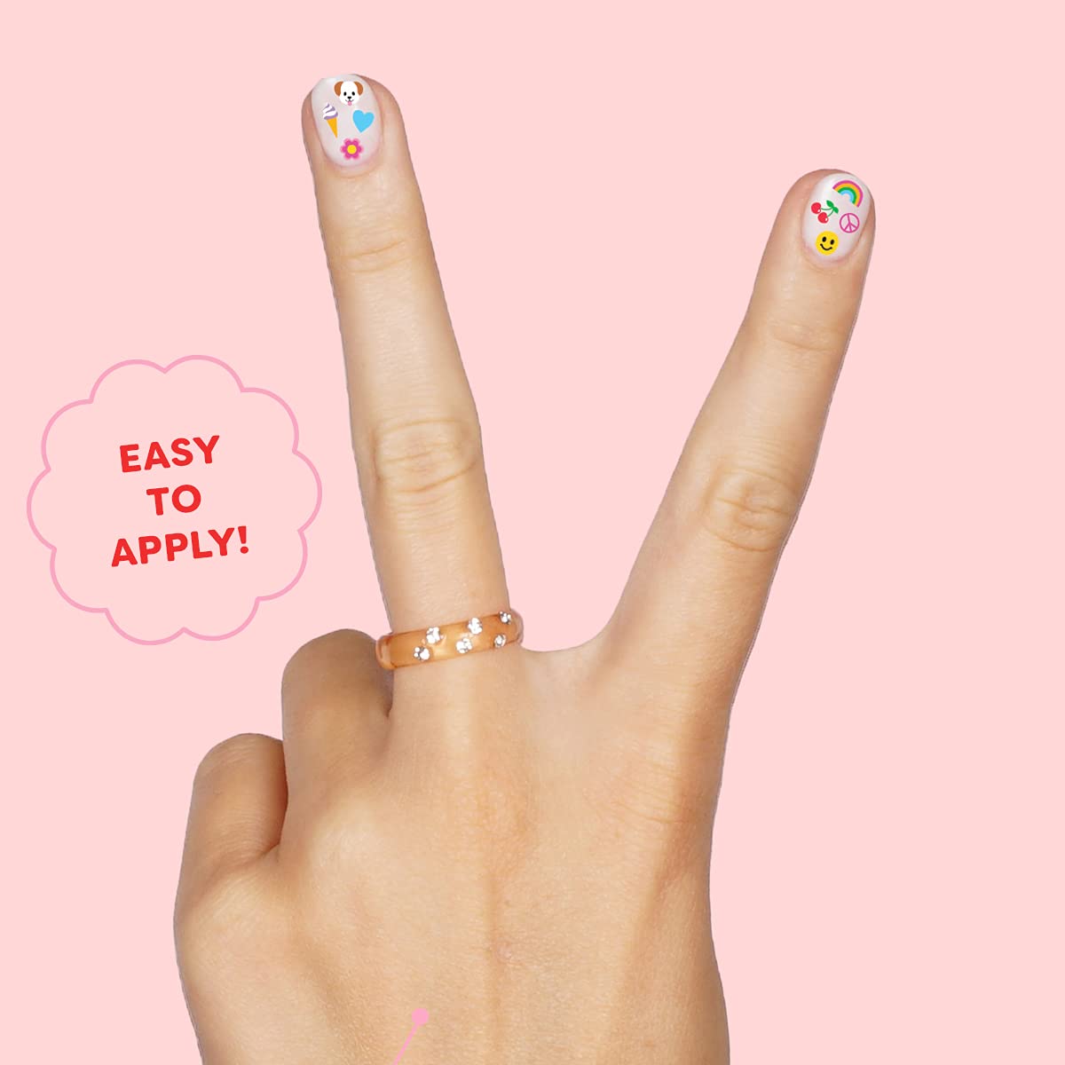 xo, Fetti Kids Nail Stickers: princess and GRL POWR motifs for girl-power nails