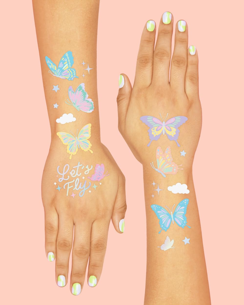 xo Fetti pastel butterfly tattoos stars add sparkle to party favors and decor