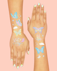 xo Fetti pastel butterfly tattoos stars add sparkle to party favors and decor