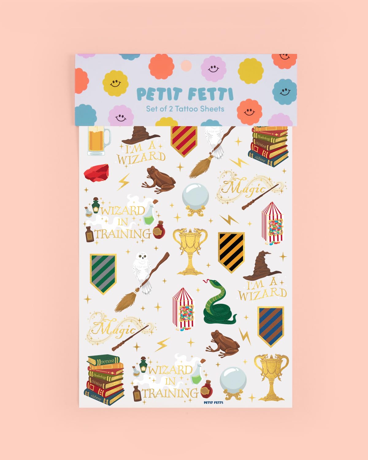 xo, Fetti Wizard Party tattoos are waterproof and kid-friendly for party wear