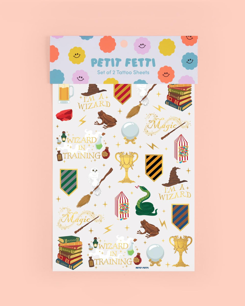 xo, Fetti Wizard Party tattoos are waterproof and kid-friendly for party wear