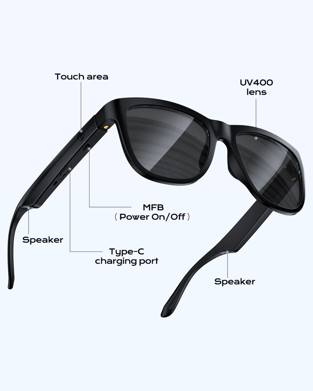 XO Simple is Beauty smart glasses unisex design shown for versatile wear