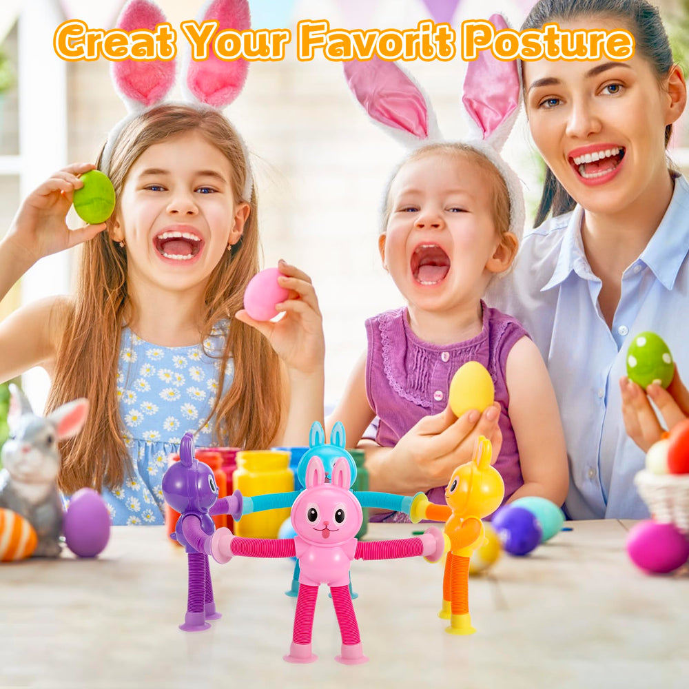 XONTEUS durable ABS bunny toys endure popping, stretching, and bending for repeated fidget play.
