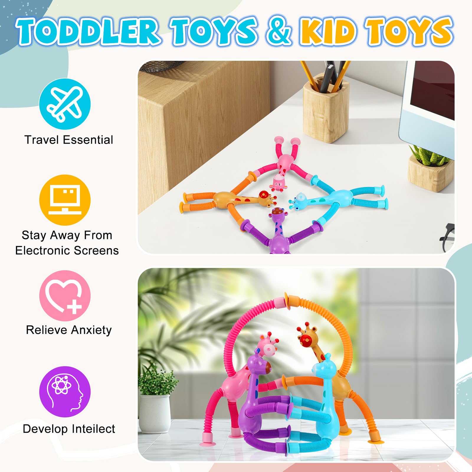XONTEUS four-color giraffe set inspires imaginative play anywhere, anytime