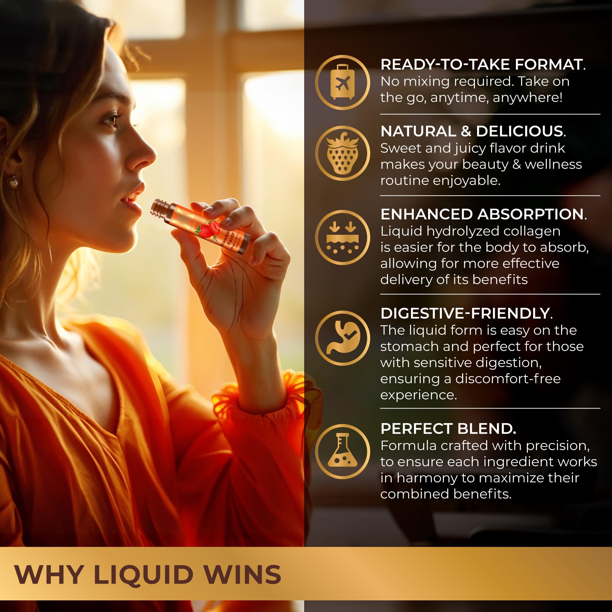 Hyaluronic acid detail indicates skin hydration benefits