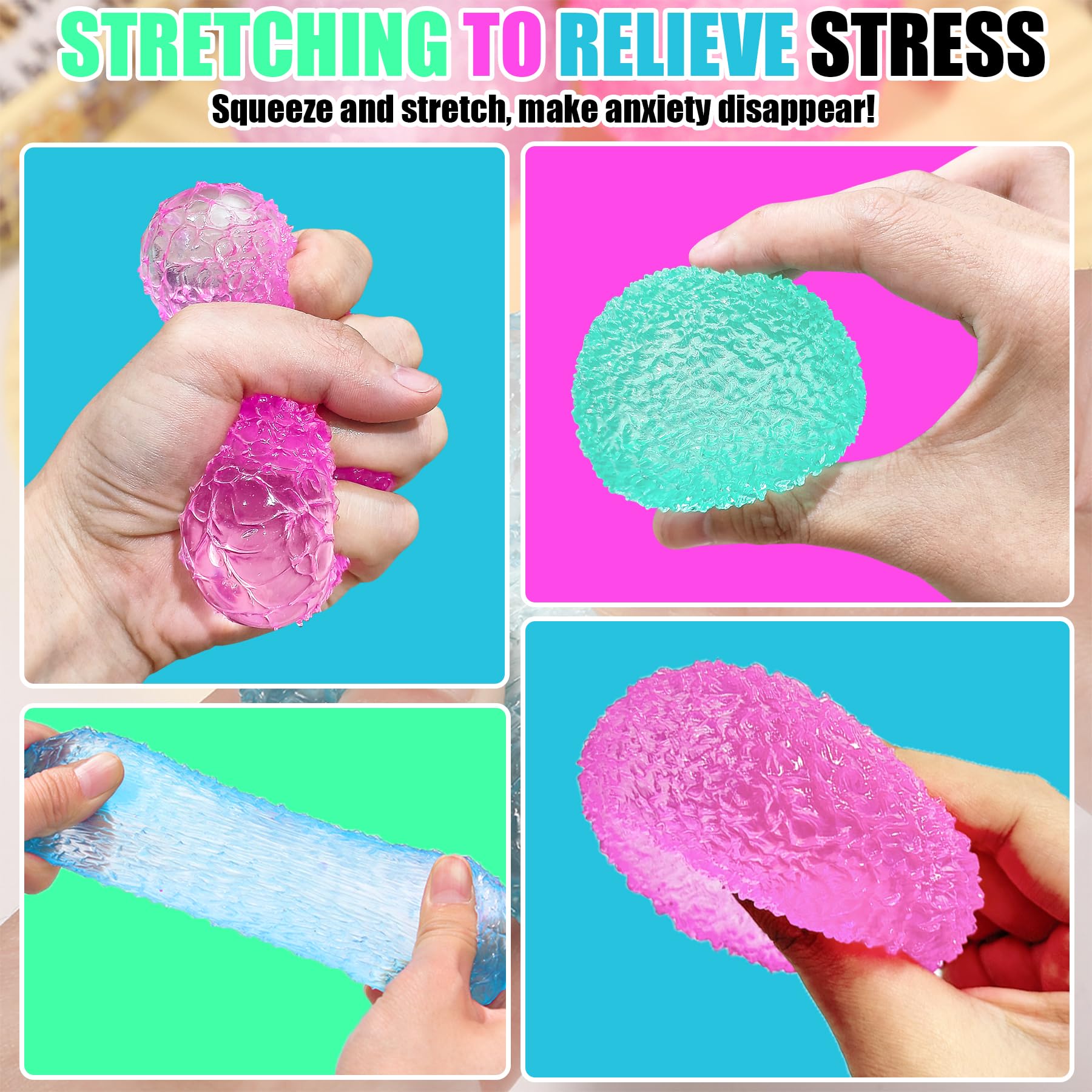 XPQKDC big soft sensory ball pink provides stress relief via gentle squeezing