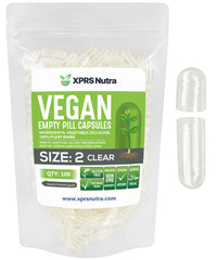 XPRS Nutra Size 2 clear capsule ideal for precise DIY filling.
