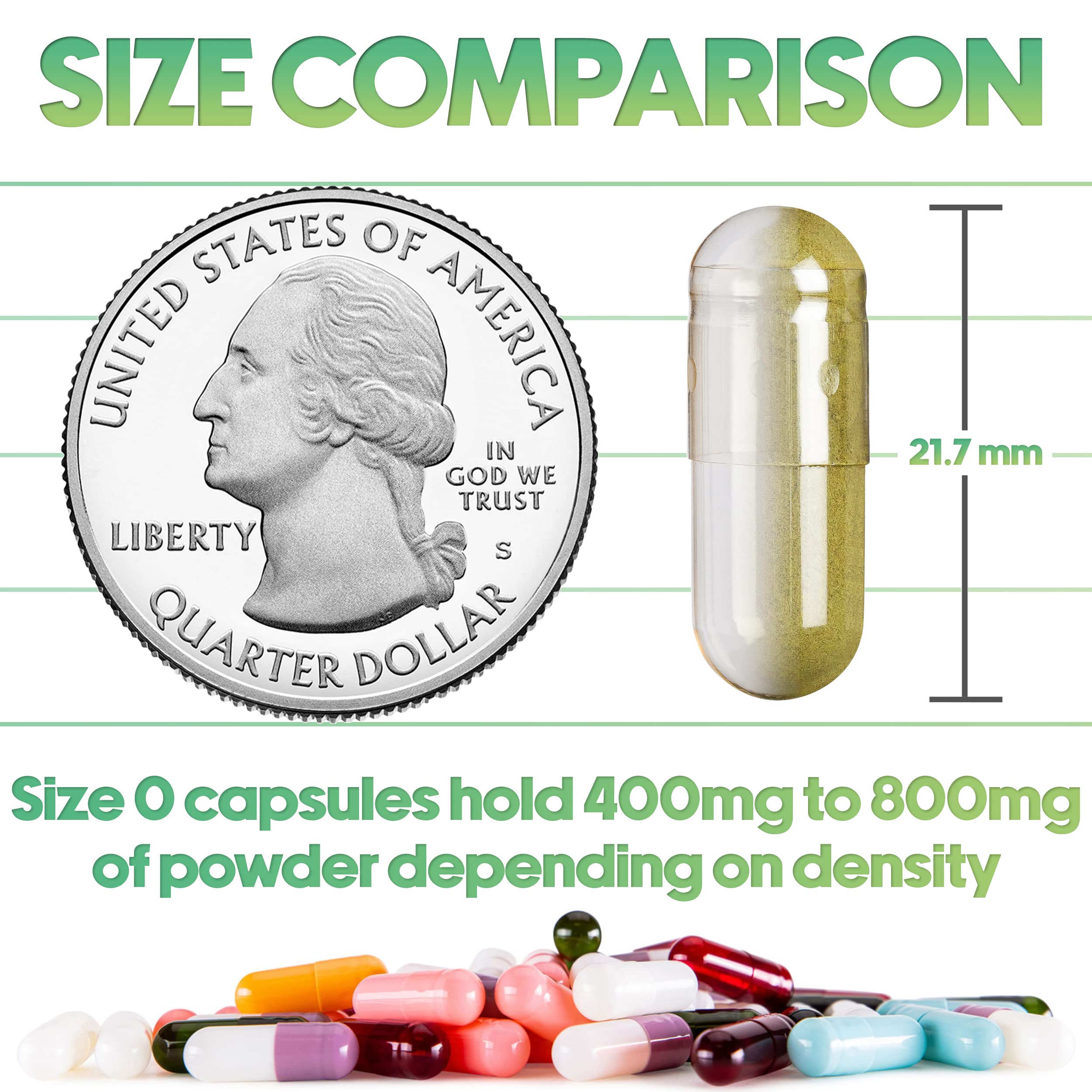 XPRS Nutra Size 0 capsules feature snap shut design to protect contents.