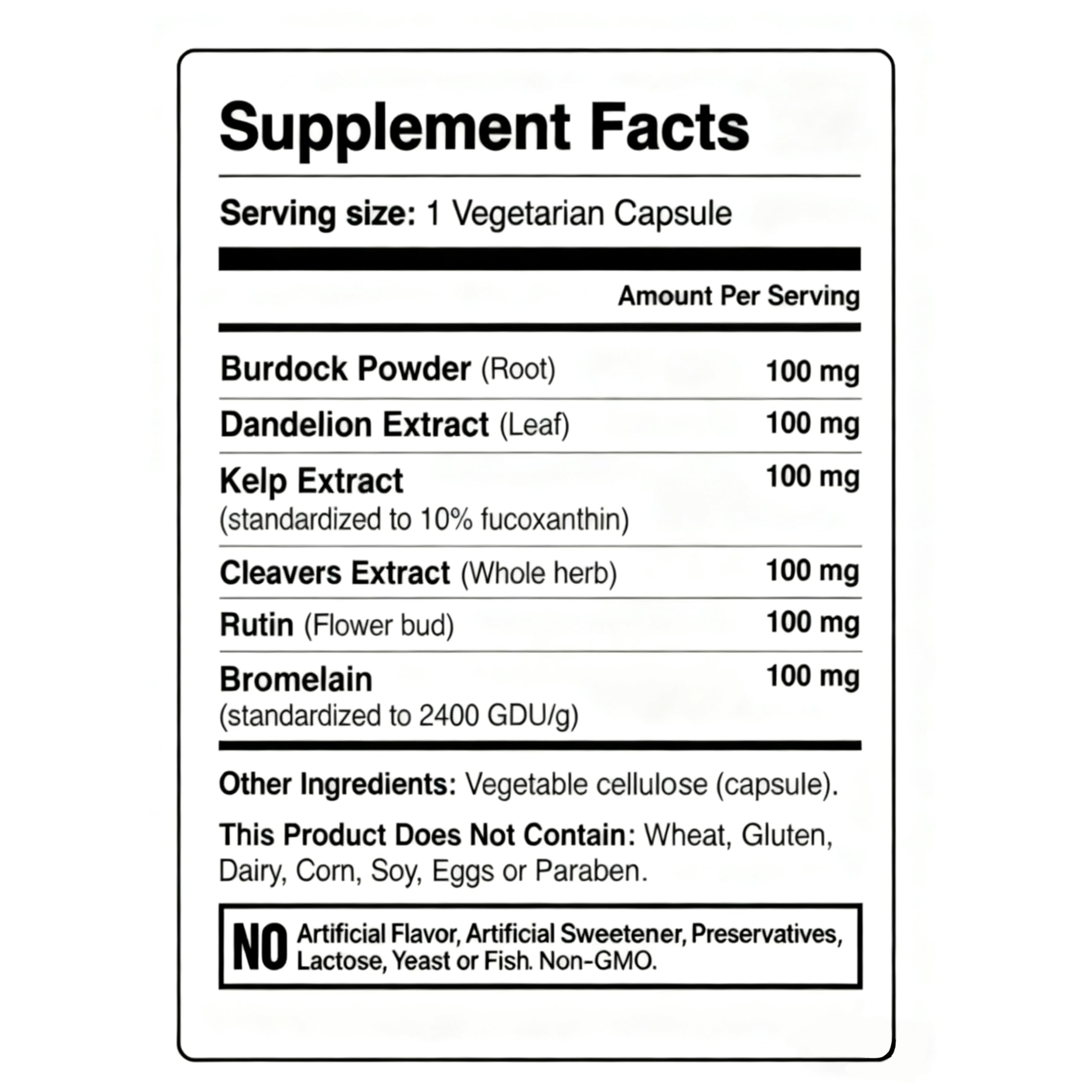 xsaucy ingredient panel emphasizing clean botanicals