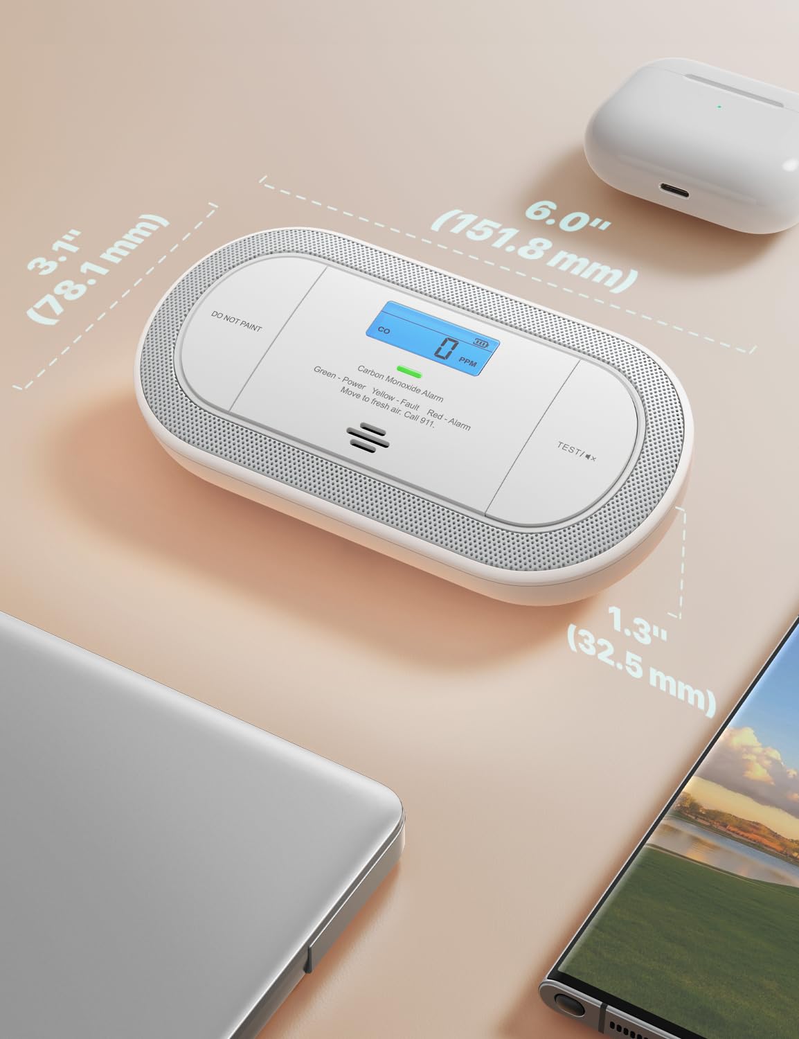 X-Sense control panel with simple setup buttons