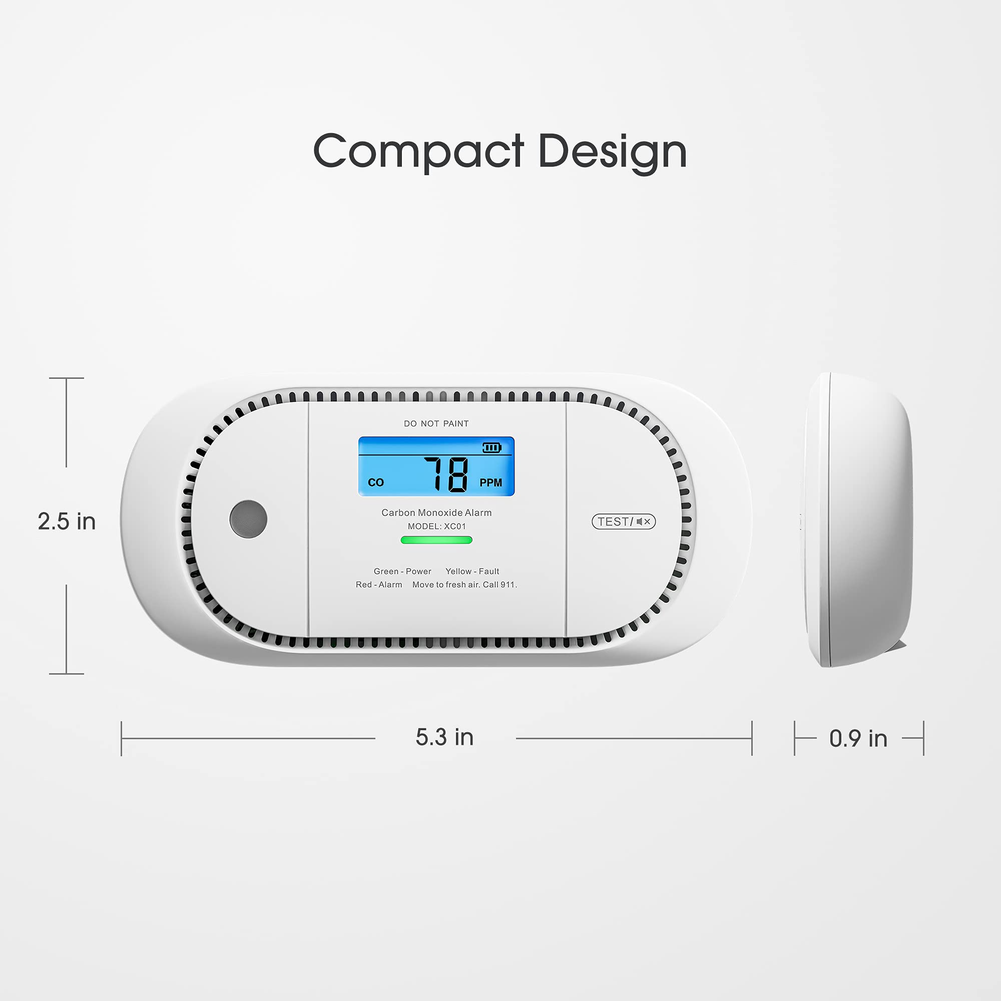 X-Sense XC01-R flexible installation: wall-mount or freestanding