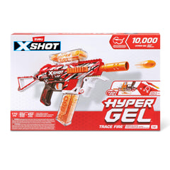 XSHOT Hyper Gel Trace Fire showing semi-auto mode for controlled shots.
