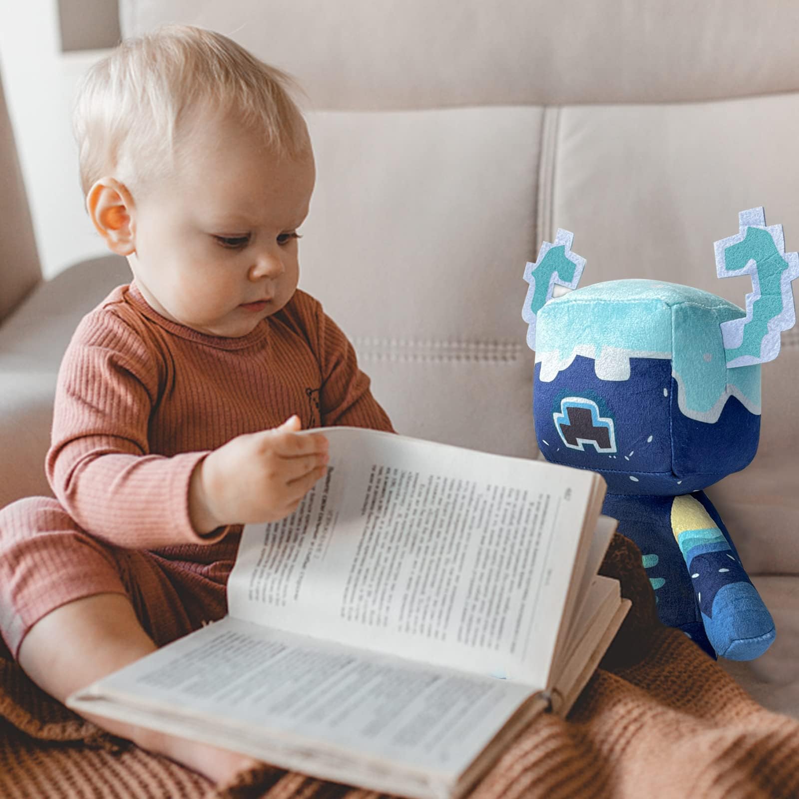 XSLWAN Warden plush toy on a bedside table as a calming companion