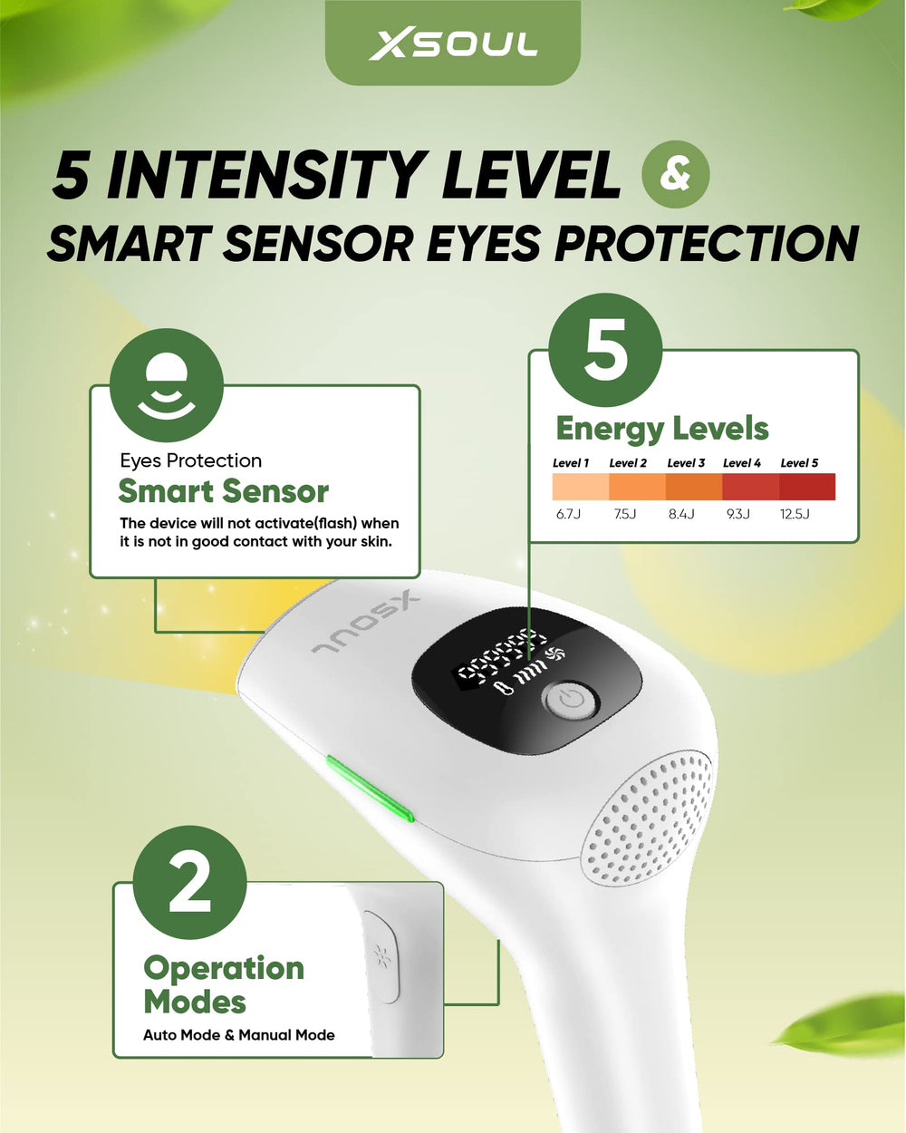 XSOUL IPL warranty packaging highlights long-term support.