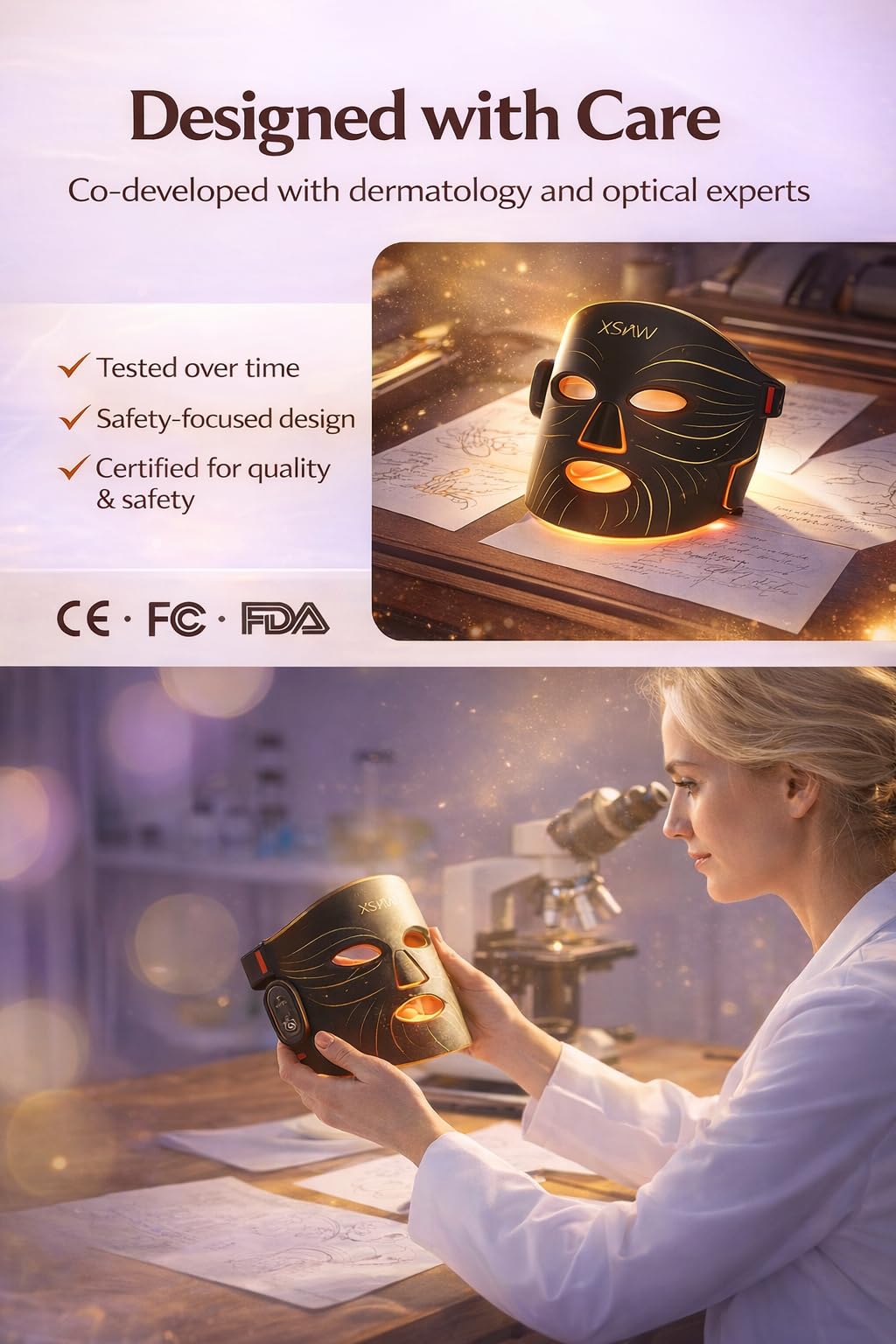XSSNVV ultra-light silicone mask with a secure, comfortable fit
