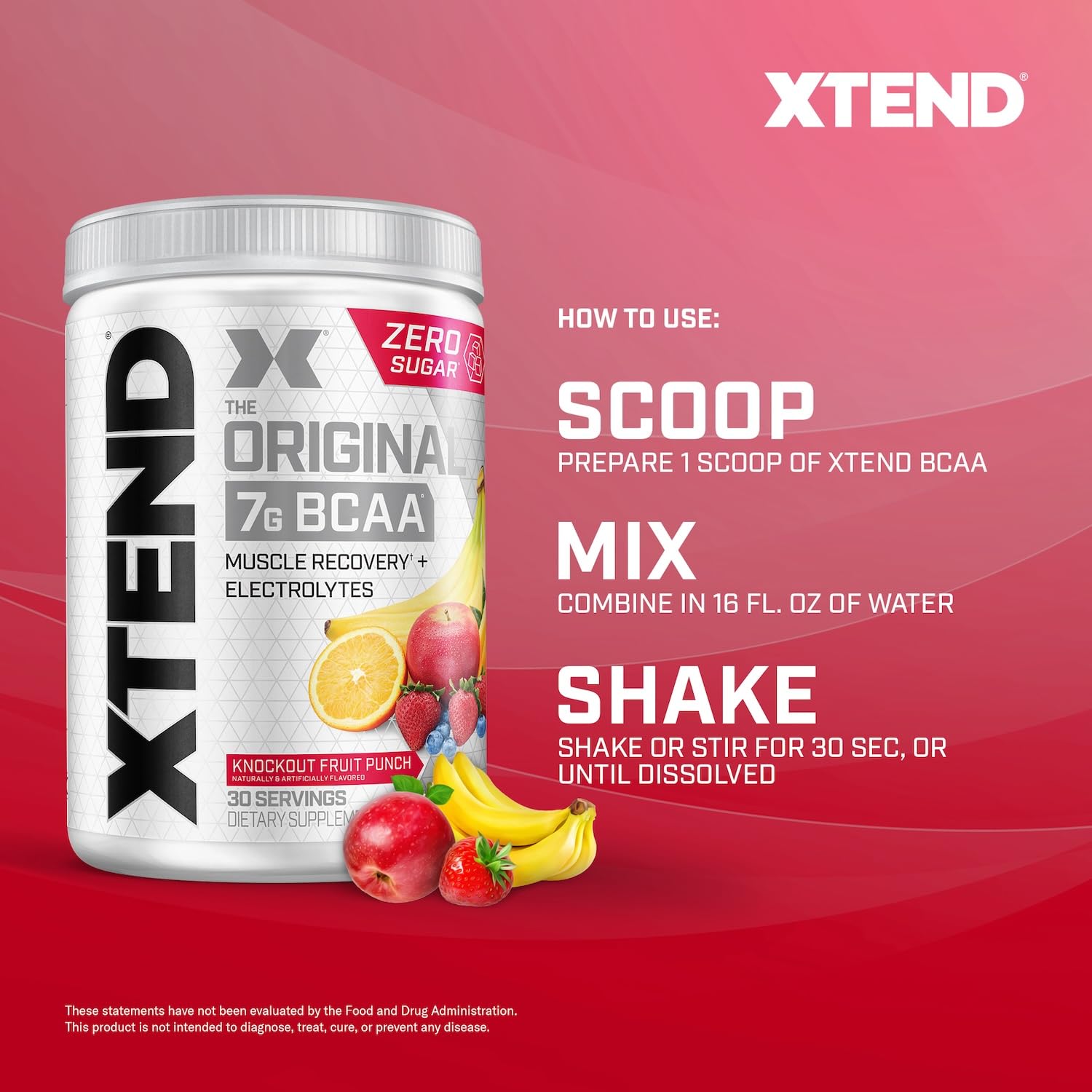 Xtend Original athlete-ready packaging signals trusted post-workout option.