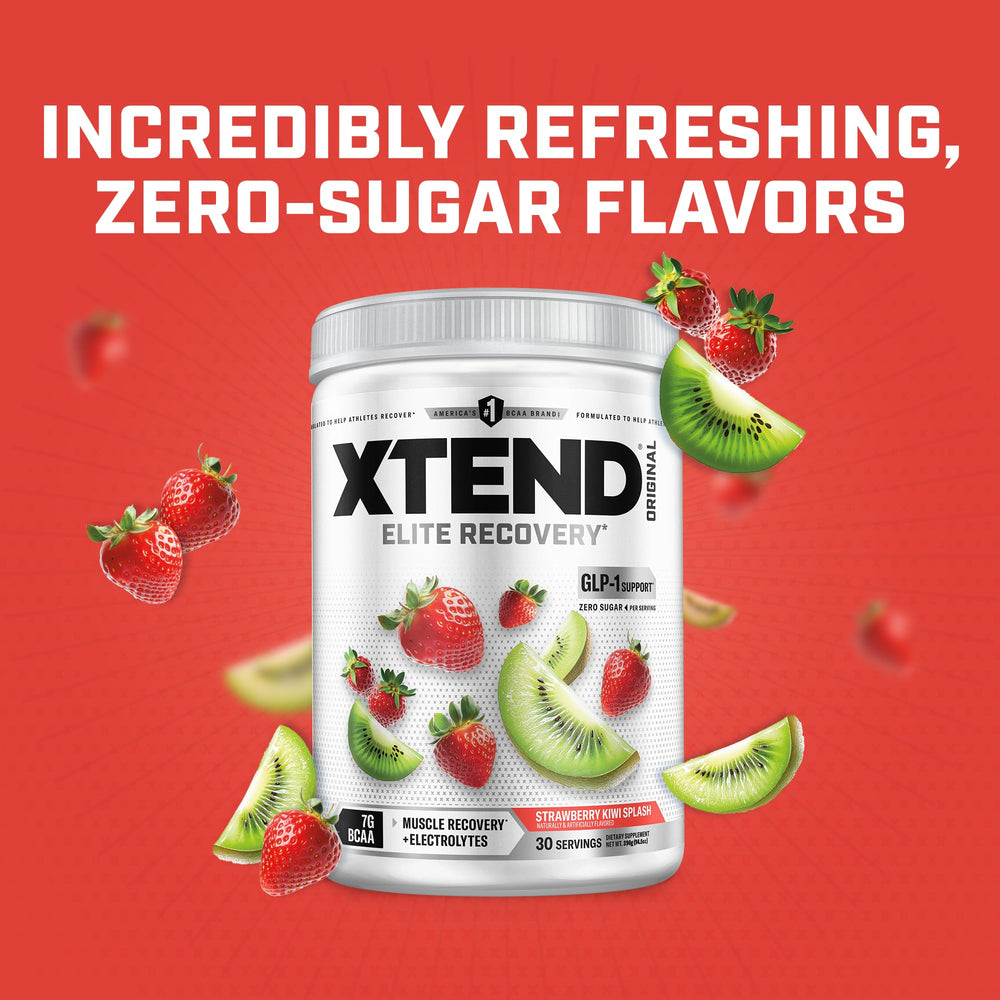 Xtend Original BCAA 30 servings pack emphasizes long-term fueling for workouts.