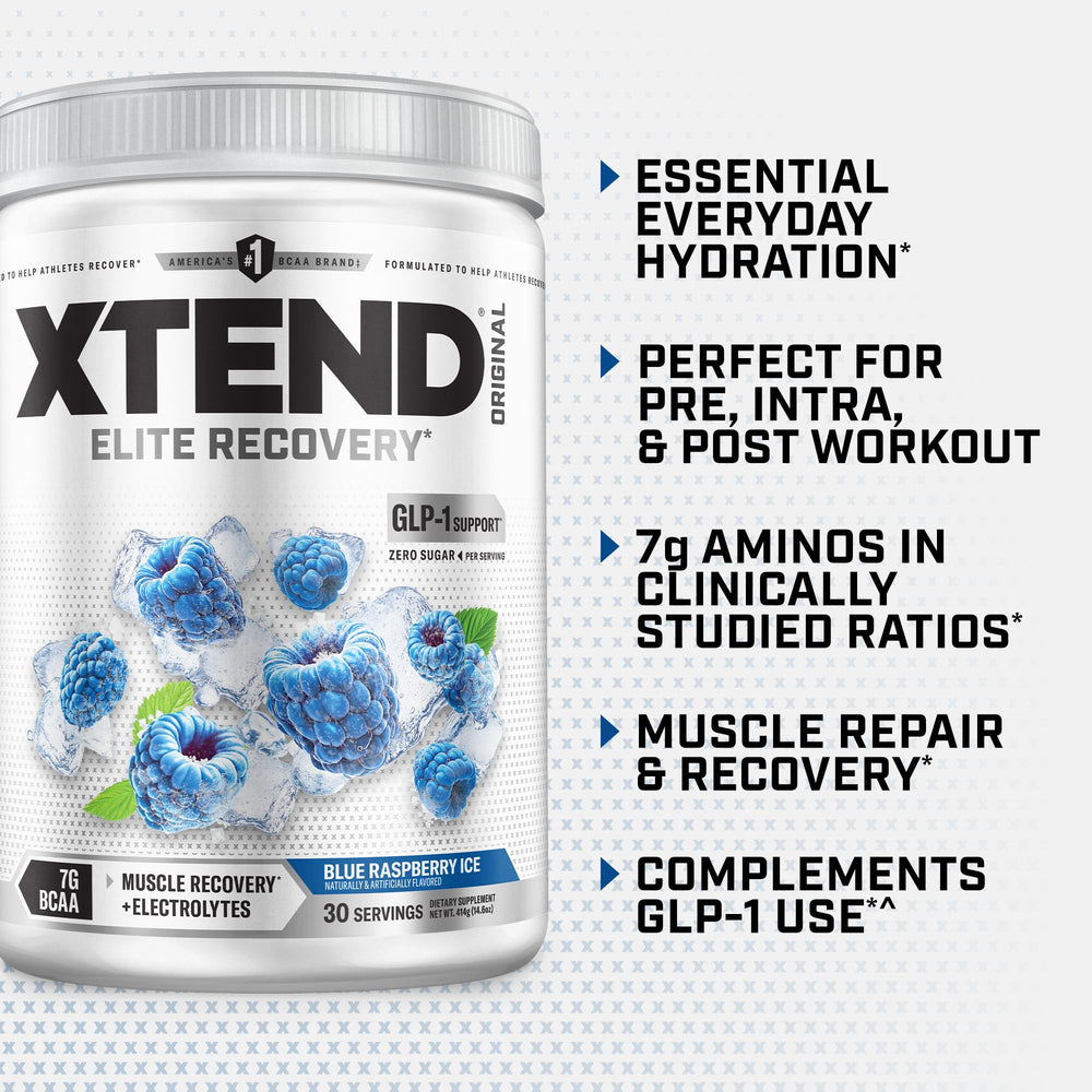 Xtend Original BCAA label displays NSF and Informed-Choice certification for purity.