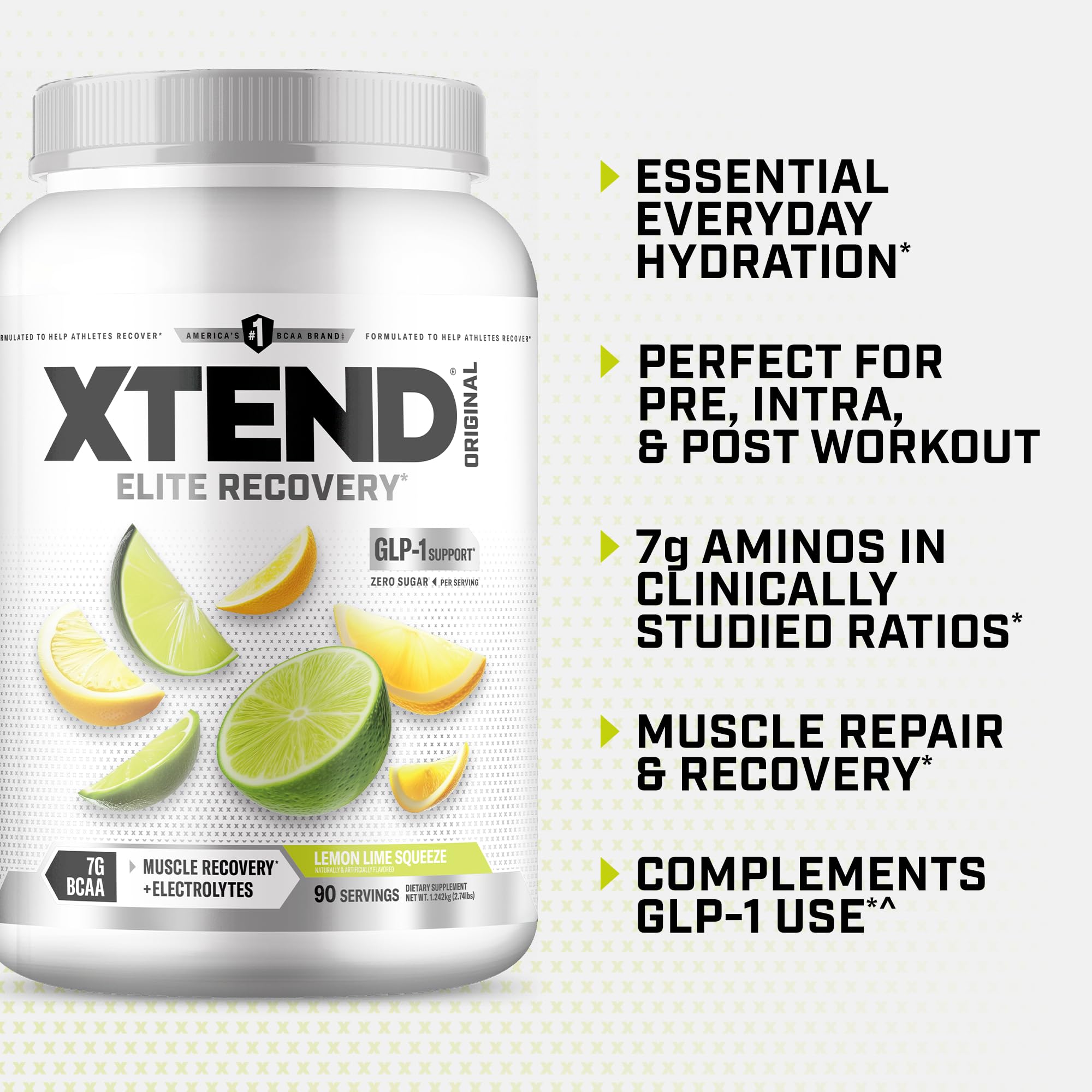 Prepared Xtend Original BCAAs lemon lime drink during training.