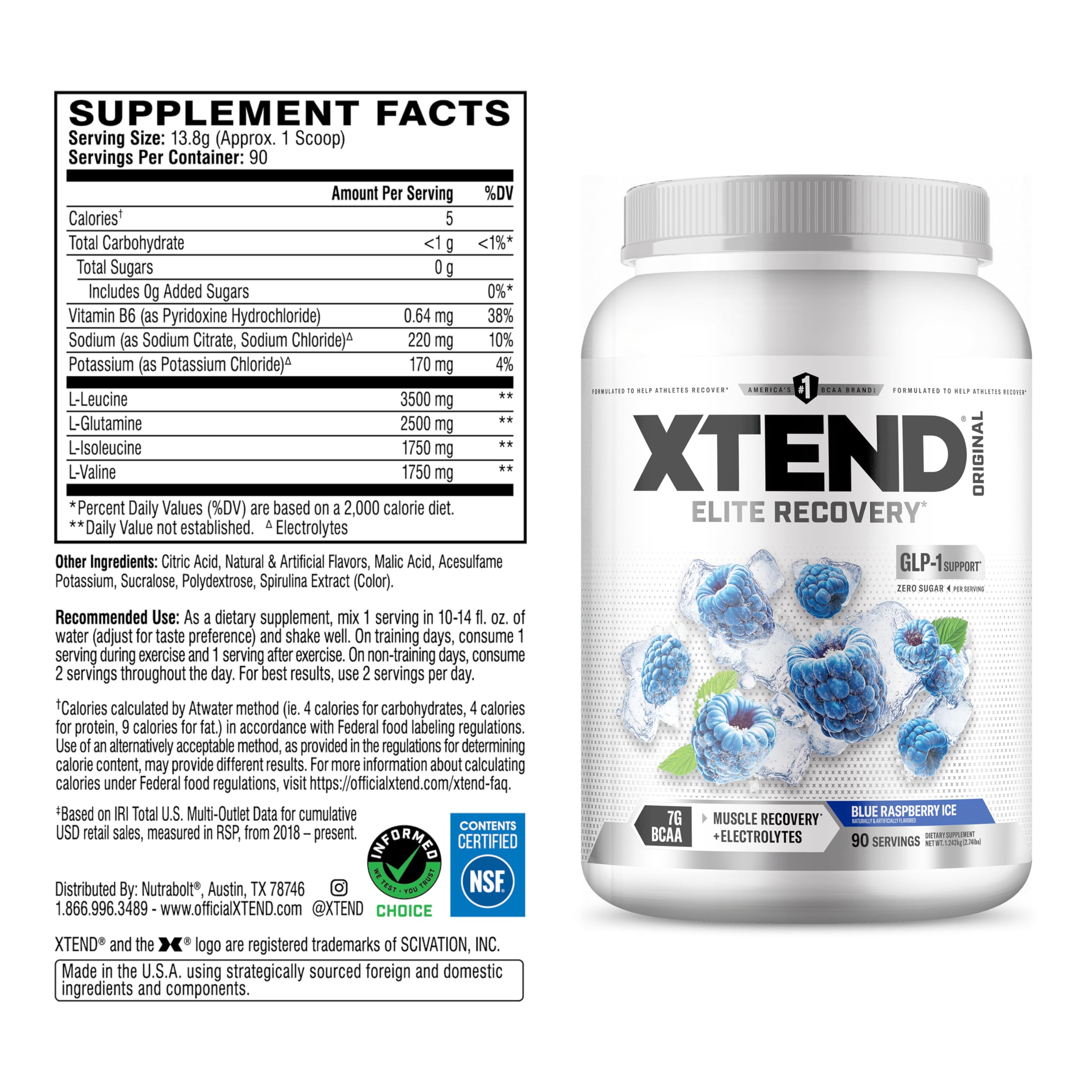 Xtend Original BCAAs being poured into a shaker for hydration and fueling.