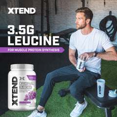 Xtend Original BCAA powder poured into a glass for hydration.