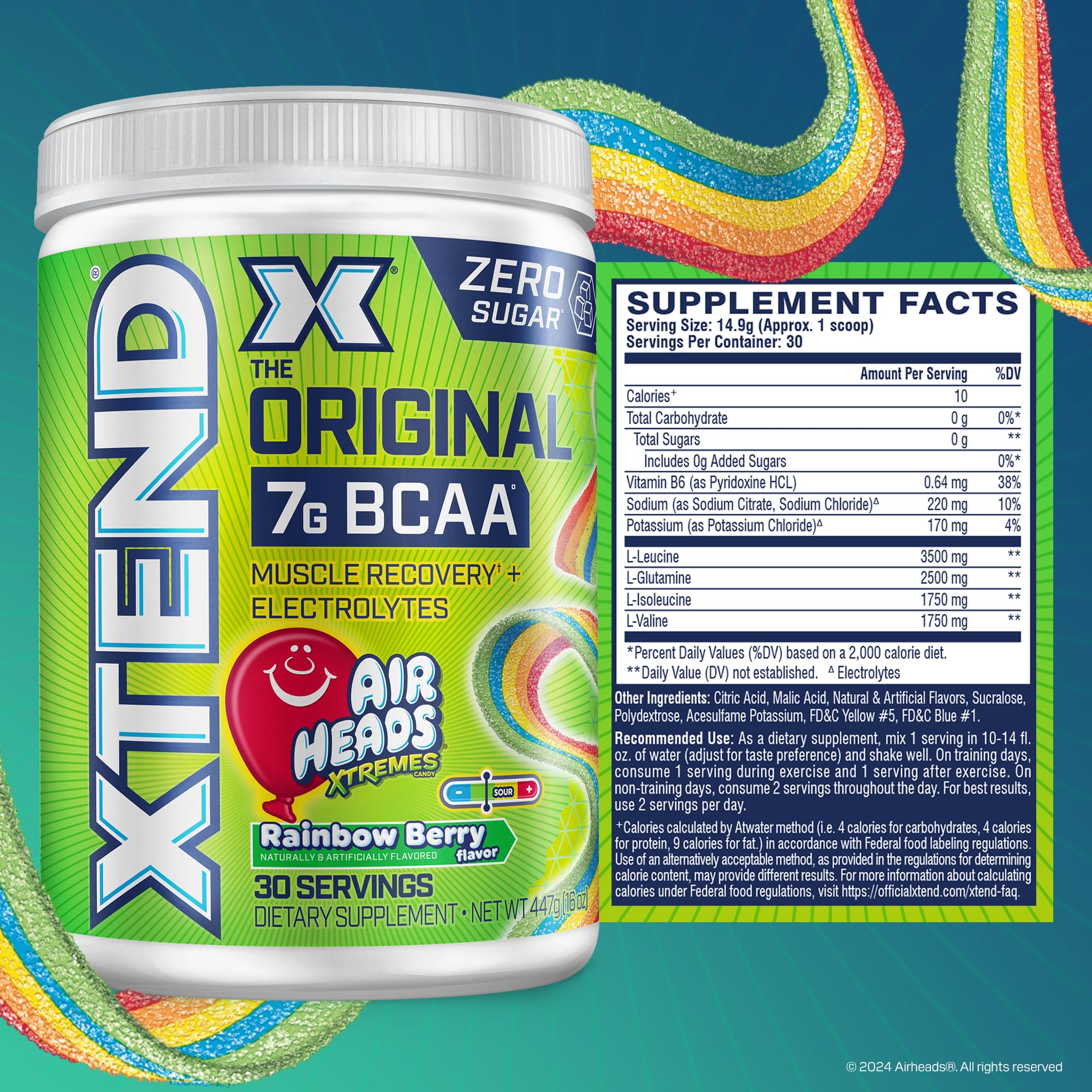 Xtend Original BCAA scoop ready to mix for quick intra workout recovery.