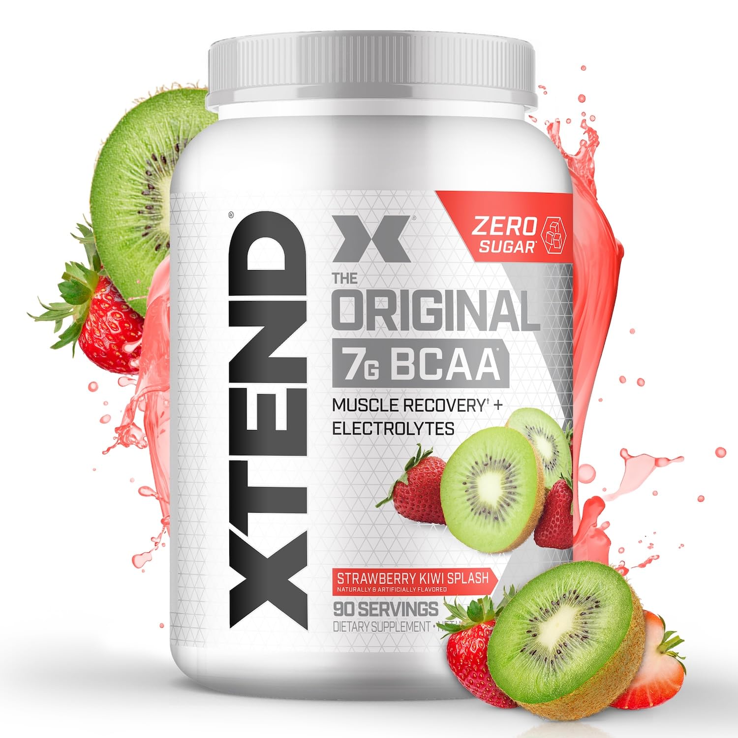 Xtend Original BCAA tub showing 7g BCAAs for recovery.