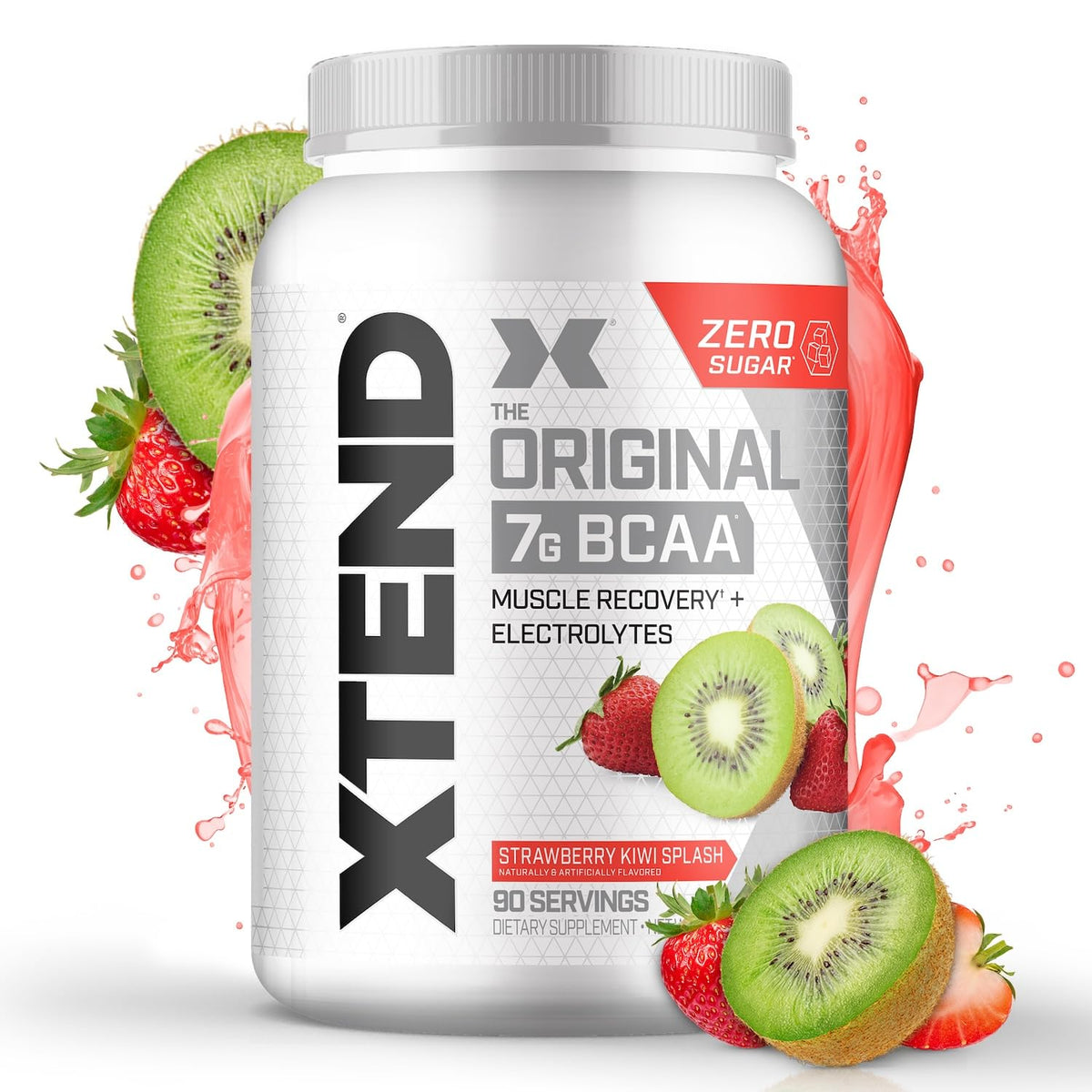 Xtend Original BCAA tub showing 7g BCAAs for recovery.